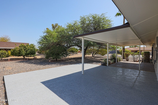 view of patio with a carport