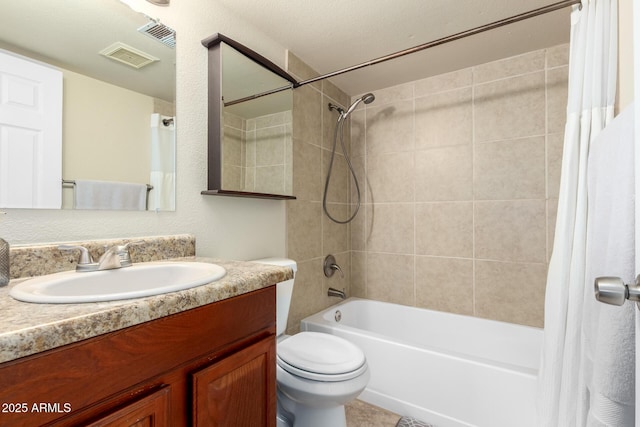 3415 E Anderson Dr, Phoenix, AZ 85032 - full bathroom featuring shower / tub combo with curtain, toilet, and vanity