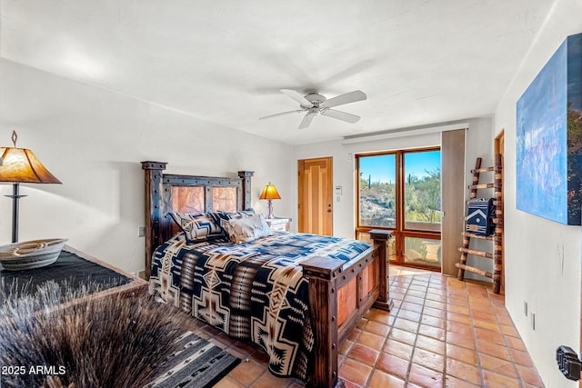 bedroom with ceiling fan