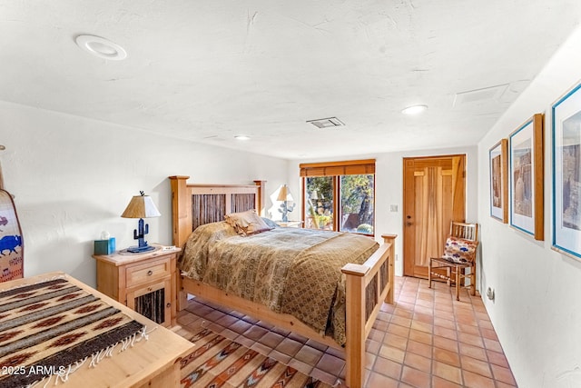 view of tiled bedroom