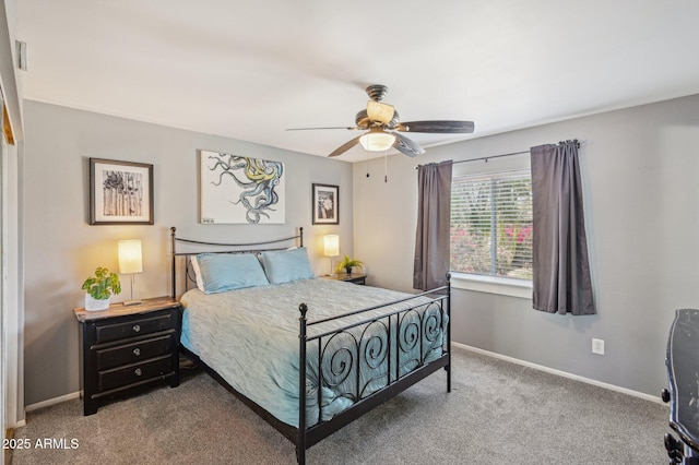 5133 E Keresan St, Phoenix, AZ 85044 - bedroom with carpet floors, baseboards, and ceiling fan