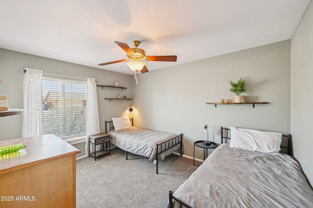 5133 E Keresan St, Phoenix, AZ 85044 - bedroom with carpet flooring, baseboards, and ceiling fan