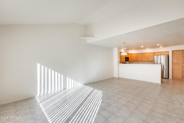 interior space with lofted ceiling