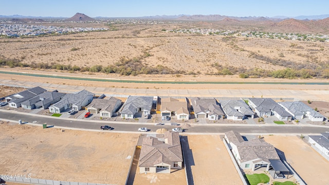 aerial view with a mountain view