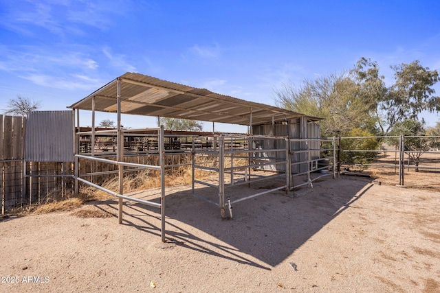 view of horse barn