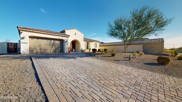 view of front of home featuring a garage