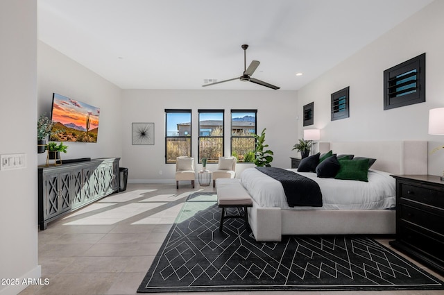 bedroom with ceiling fan