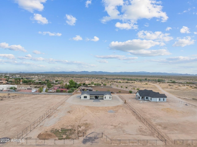 bird's eye view featuring a mountain view