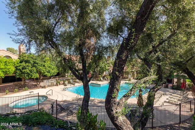 view of pool with a patio