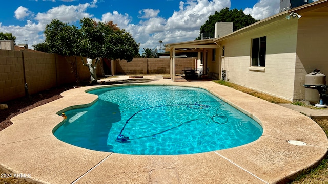 view of pool with a patio area