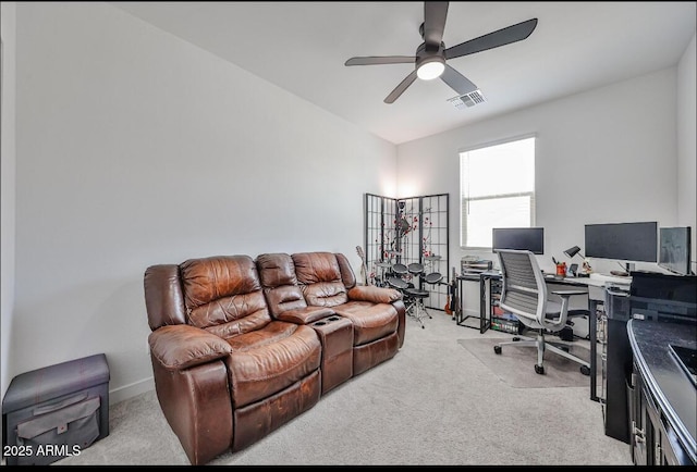 16955 W Butler Ave, Waddell, AZ 85355 - office featuring light colored carpet, ceiling fan, and baseboards