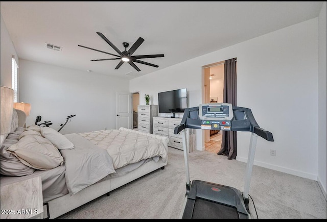 16955 W Butler Ave, Waddell, AZ 85355 - bedroom featuring light carpet, a ceiling fan, and baseboards