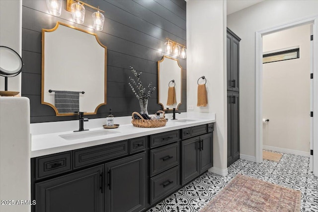 20715 E Watford Dr, Queen Creek, AZ 85142 - bathroom featuring double vanity and baseboards