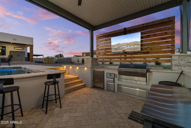 20715 E Watford Dr, Queen Creek, AZ 85142 - view of patio / terrace with area for grilling and fence