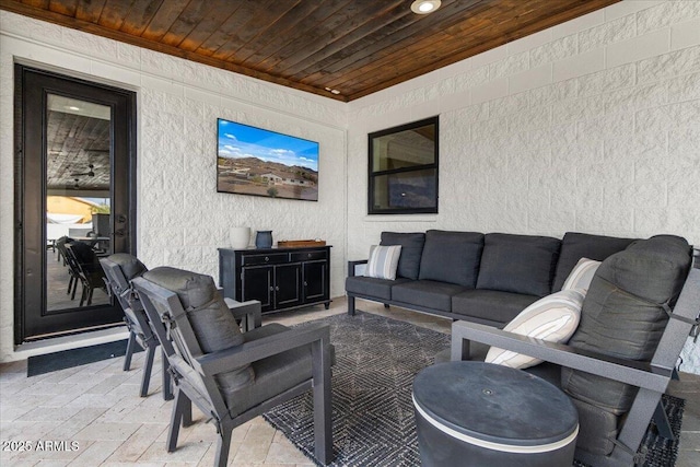 20715 E Watford Dr, Queen Creek, AZ 85142 - living room with wood ceiling and crown molding