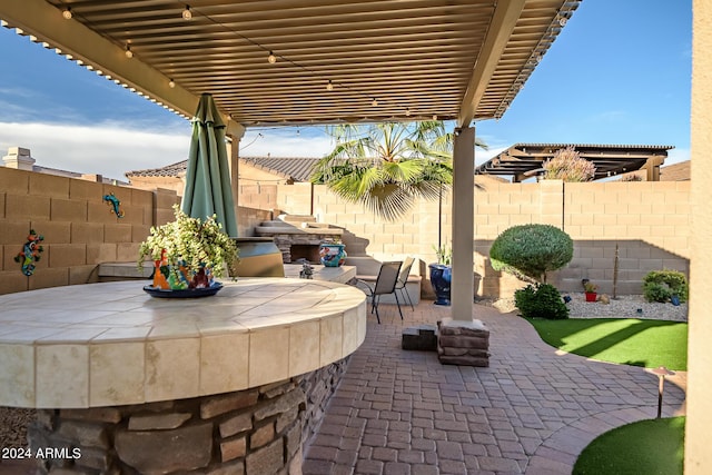 view of patio / terrace with a fenced backyard