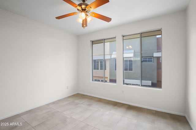 empty room with ceiling fan