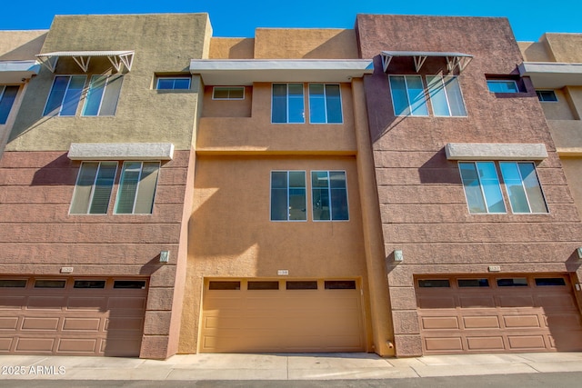 view of property with a garage