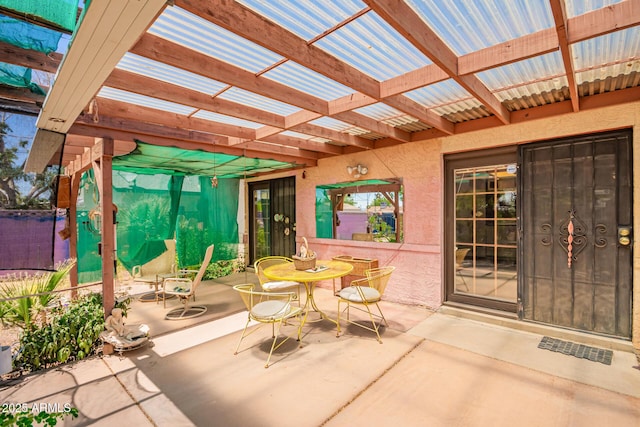view of patio / terrace with a pergola