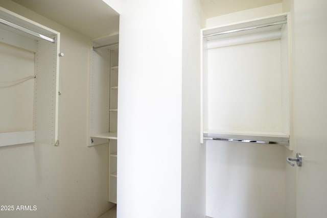 view of walk in closet