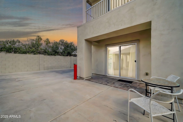 view of patio / terrace with fence