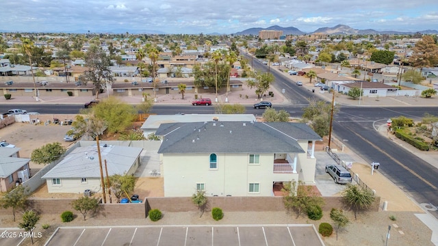 bird's eye view with a residential view and a mountain view