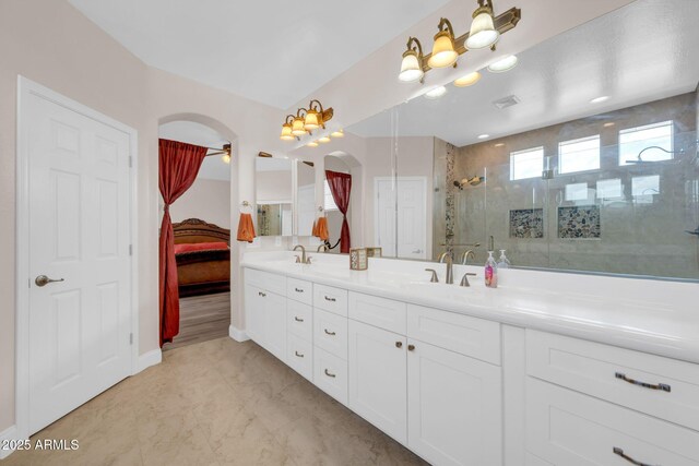 10613 E Knowles Ave, Mesa, AZ 85209 - ensuite bathroom with double vanity and a stall shower