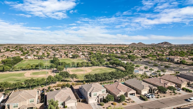 bird's eye view featuring a mountain view