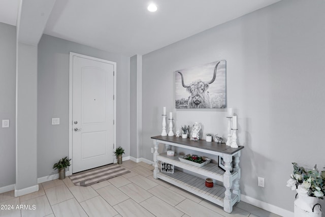 view of tiled foyer