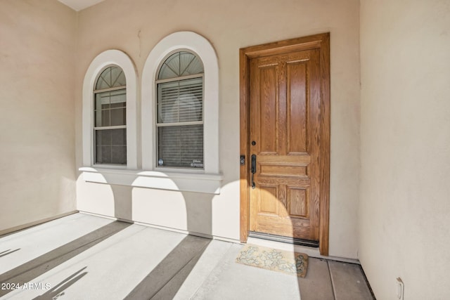 view of doorway to property