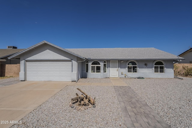 742 S Rose, Mesa, AZ 85204 - ranch-style home with a garage, driveway, and stucco siding