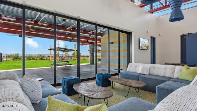 view of patio featuring an outdoor living space