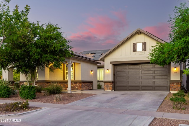 view of front of house featuring a garage