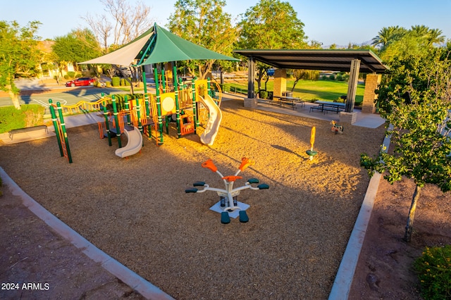 view of jungle gym