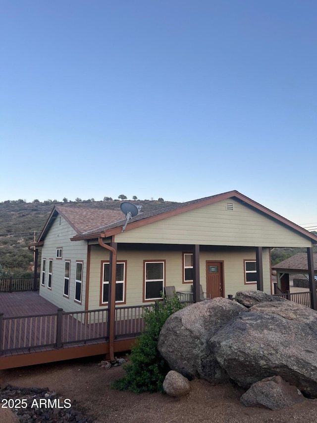 16984 W Fountain Hill Ln, Yarnell, AZ 85362 - view of front of property with a wooden deck