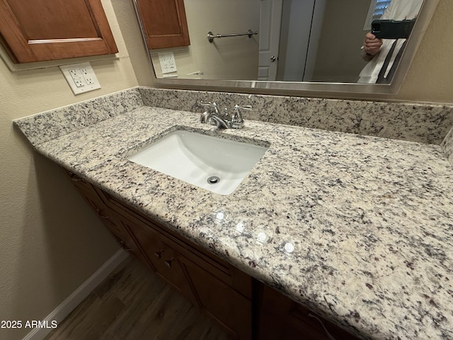 5525 E Thomas Rd Unit C2, Phoenix, AZ 85018 - bathroom featuring wood finished floors and vanity