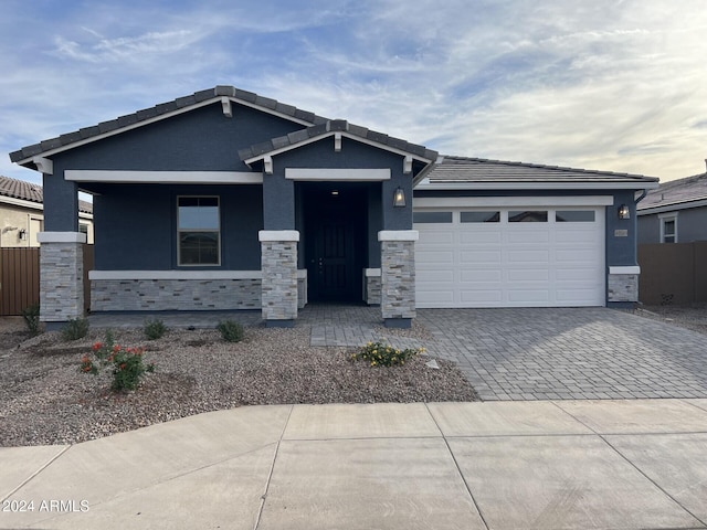 view of front of home featuring a garage