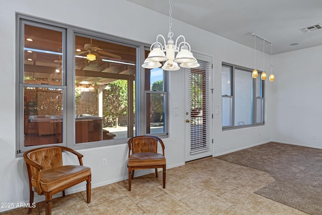 11413 S Coolwater Dr, Goodyear, AZ 85338 - interior space featuring visible vents and an inviting chandelier