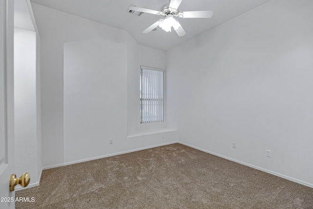 11413 S Coolwater Dr, Goodyear, AZ 85338 - carpeted spare room featuring visible vents, baseboards, and ceiling fan