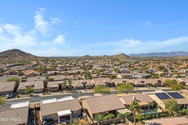 11413 S Coolwater Dr, Goodyear, AZ 85338 - birds eye view of property with a mountain view and a residential view