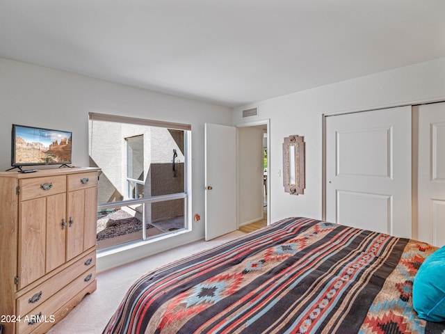 bedroom with a closet