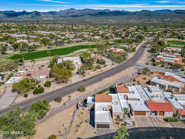 bird's eye view featuring a mountain view