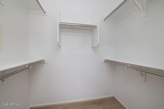 spacious closet with wood-type flooring