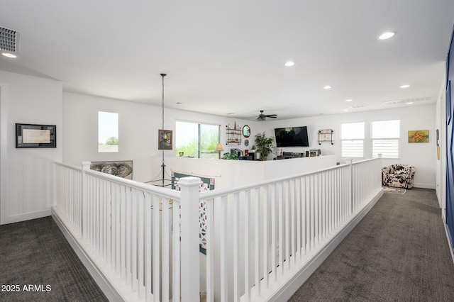 1221 E Paseo Way, Phoenix, AZ 85042 - hall featuring dark carpet and recessed lighting