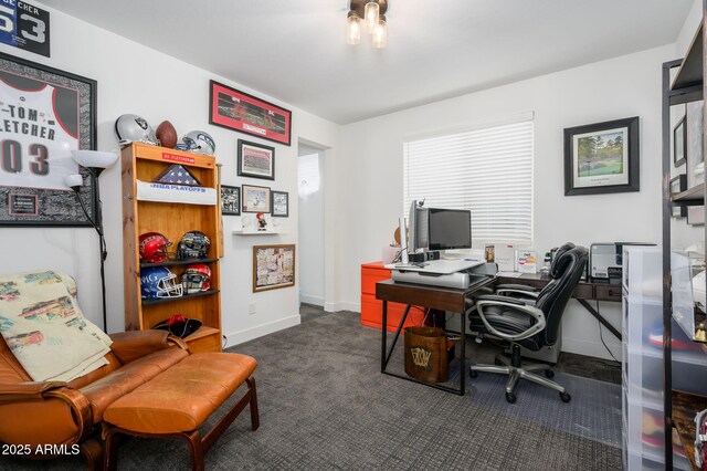 1221 E Paseo Way, Phoenix, AZ 85042 - carpeted home office featuring baseboards