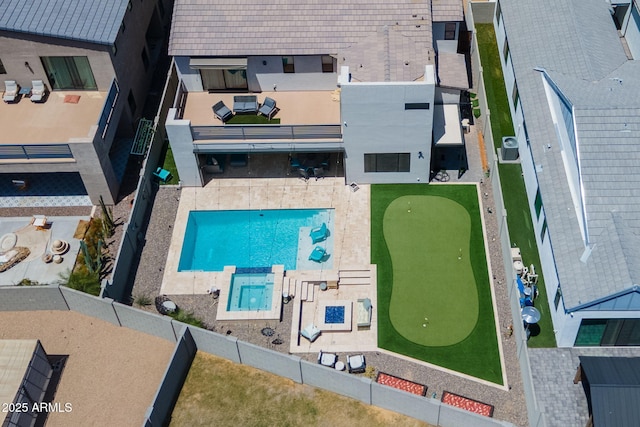 1221 E Paseo Way, Phoenix, AZ 85042 - bird's eye view of a pool area