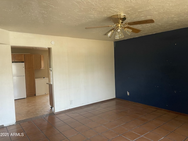 1529 W Eva St, Phoenix, AZ 85021 - empty room featuring baseboards, a textured ceiling, ceiling fan, and tile patterned floors