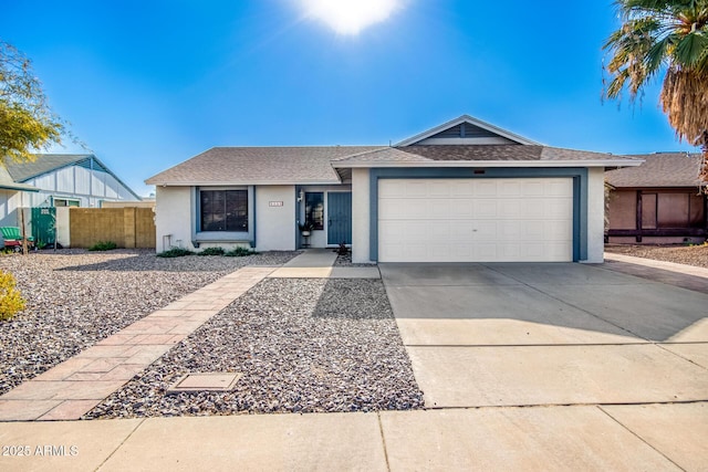 ranch-style house with a garage