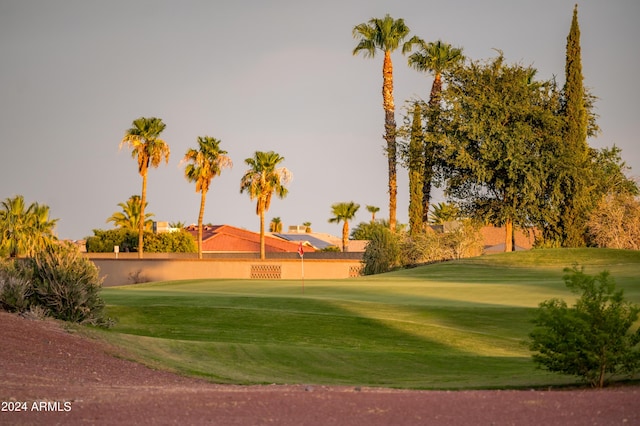 surrounding community featuring a lawn