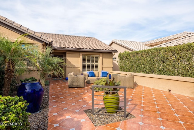 view of patio / terrace with an outdoor living space